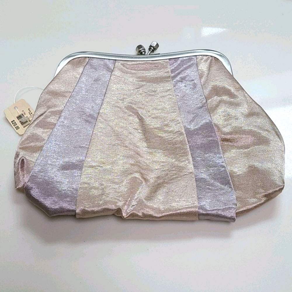 NWT Bath & Body Works Metallic Clutch Handbag